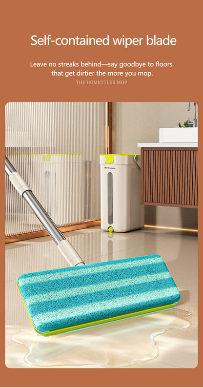SM002-36 Rectangle Spring Mop Flat Mop Separate Clean & Dirty Water, Wet and Dry Use,2 Microfiber Pads, 3L Water for Whole House Floor Cleaning Hands Free Shipping