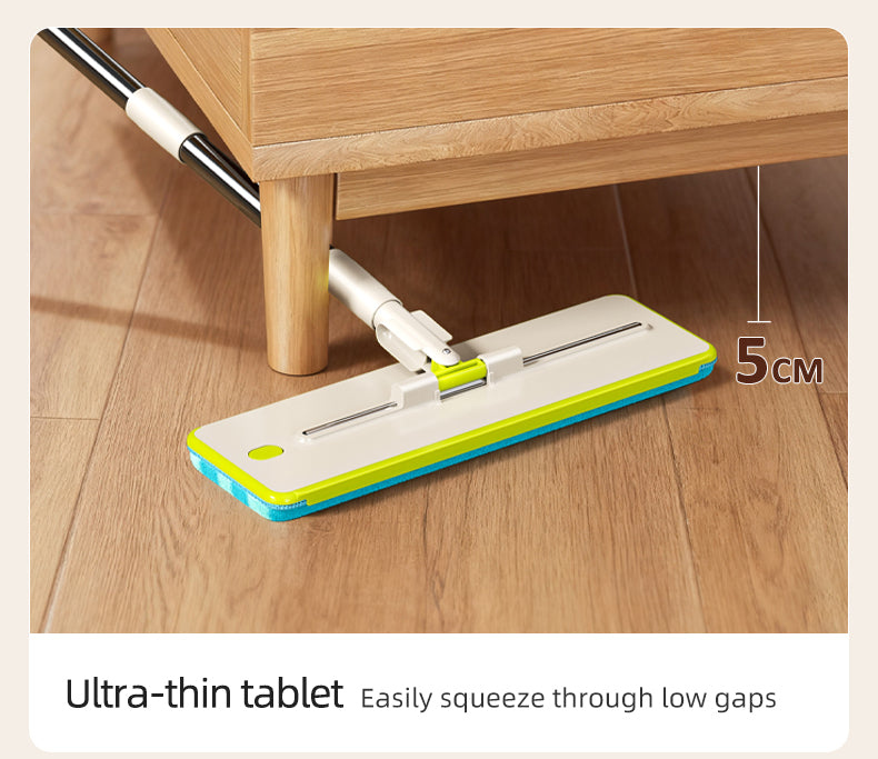 SM002-36 Rectangle Spring Mop Flat Mop Separate Clean & Dirty Water, Wet and Dry Use,2 Microfiber Pads, 3L Water for Whole House Floor Cleaning Hands Free Shipping