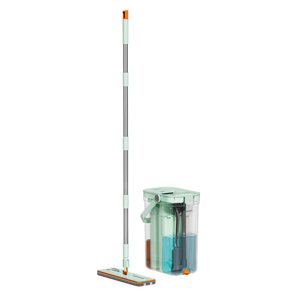 SM002-32T Transparent Flat Mop Separate Clean & Dirty Water, Wet and Dry Use,2 Microfiber Pads, 3L Water for Whole House Floor Cleaning Hands 【Free Shipping