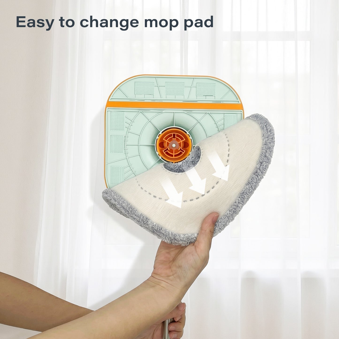Homettler mop and bucket set, cleaning and separating dirt, eco-friendly mop, high spin rate, reusable mop mat, suitable for dry/wet floors