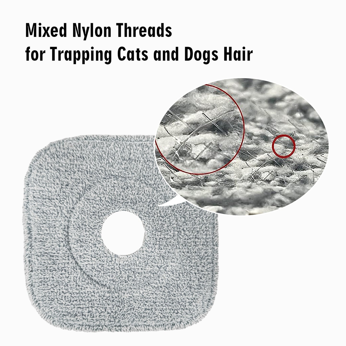 Circular mop and bucket, especially suitable for dog and cat pet hair cleaning mop cleaning and dirty water separation mop system, detachable and reusable mop pad replacement 【free shiping】