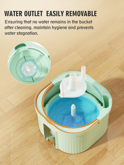 CW002-Pro Square Mop and Bucket Especially for Dog&Cat Pet Hair Cleaning Mop Clean&Dirty Water Separation Mop System with Detachable Reusable Mop Pad Replacement 【Free shipping】